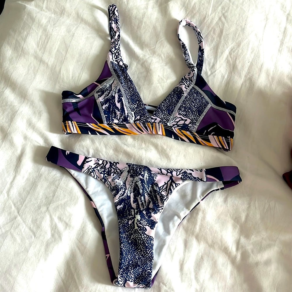 Abstract purple bikini